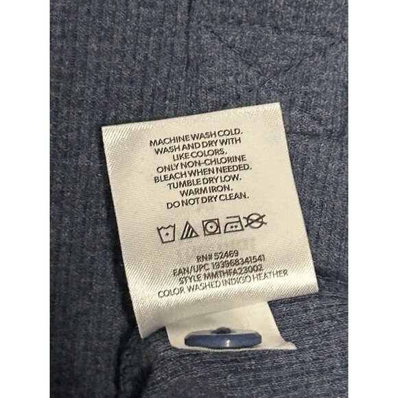 Member's Mark Men's Size XL Regular Fit Long Sleeve Thermal Henley Shirt Blue - Picture 4 of 7